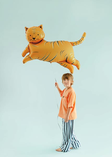 Orange Tiger Foil Balloon - Safari Party Balloons Foil Balloon Orange Tiger Foil Balloon