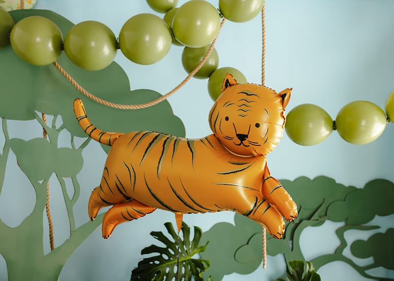 Orange Tiger Foil Balloon - Safari Party Balloons Foil Balloon Orange Tiger Foil Balloon