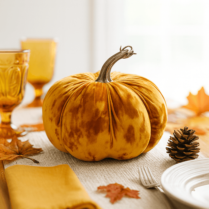 Orange Velvet Pumpkin (18cm) ornament Orange Velvet Pumpkin (18cm)