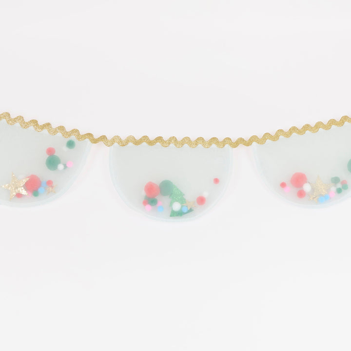 Organza Christmas Pompom Garland | Meri Meri Christmas Garlands Bunting Organza Christmas Pompom Garland