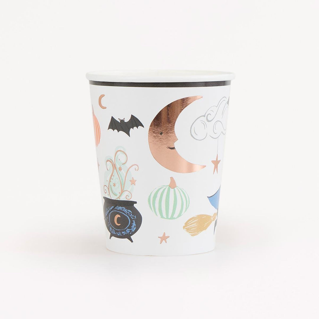 Ornate Halloween Party Cups x 8 | Meri Meri party cups Ornate Halloween Party Cups x 8