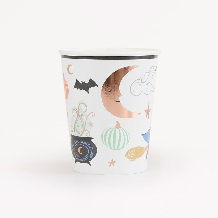 Ornate Halloween Party Cups x 8 | Meri Meri party cups Ornate Halloween Party Cups x 8