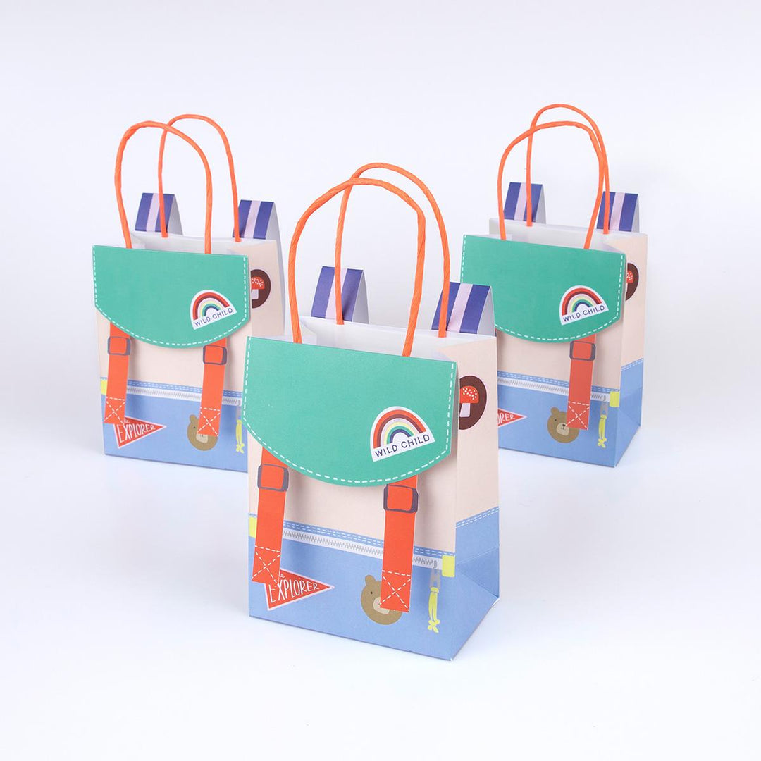 Outdoor Adventures Backpack Party Bags x8 | Meri Meri | Little Big Party Party Bags Outdoor Adventures Backpack Party Bags x8
