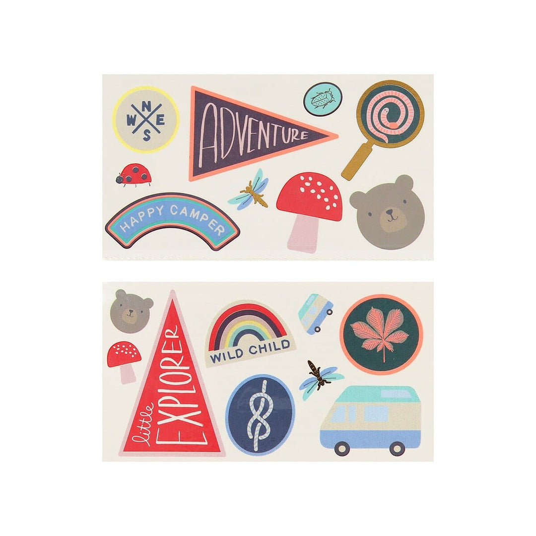 Outdoor Adventures Temporary Tattoos | Meri Meri Adventure Party Party Bag Fillers Outdoor Adventures Temporary Tattoos