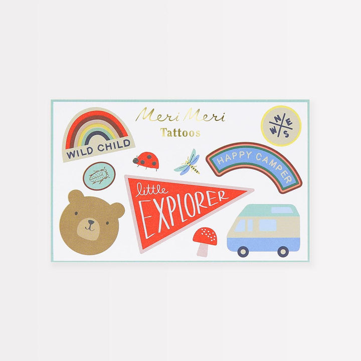 Outdoor Adventures Temporary Tattoos | Meri Meri | Little Big Party Party Bag Fillers Outdoor Adventures Temporary Tattoos