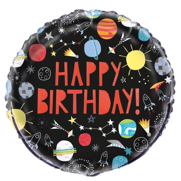 Balloons Outer Space Birthday 18-inch Foil Balloon
