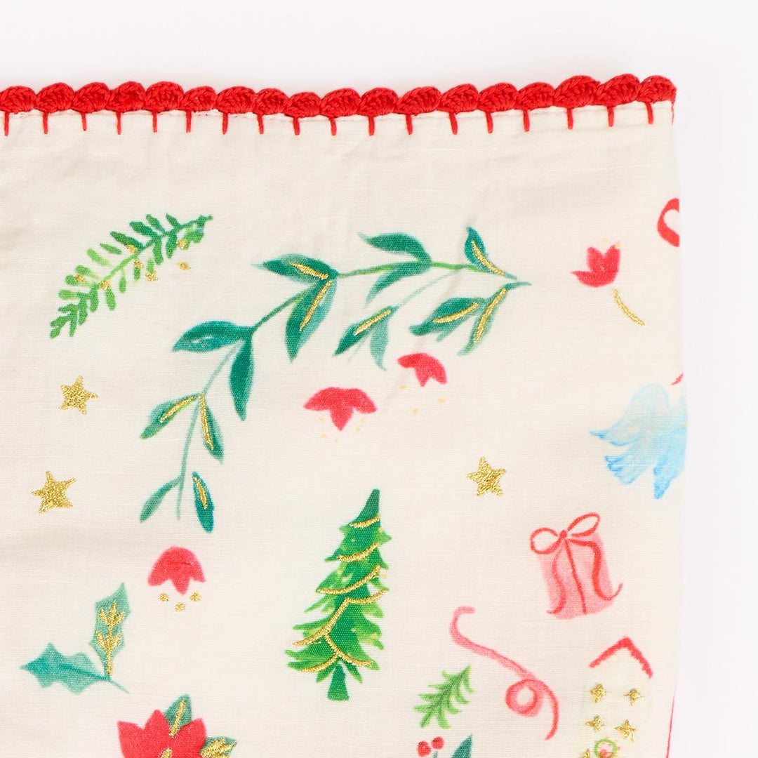 Painterly Christmas Fabric Placemats x 4 | Meri Meri Placemats Painterly Christmas Fabric Placemats x 4