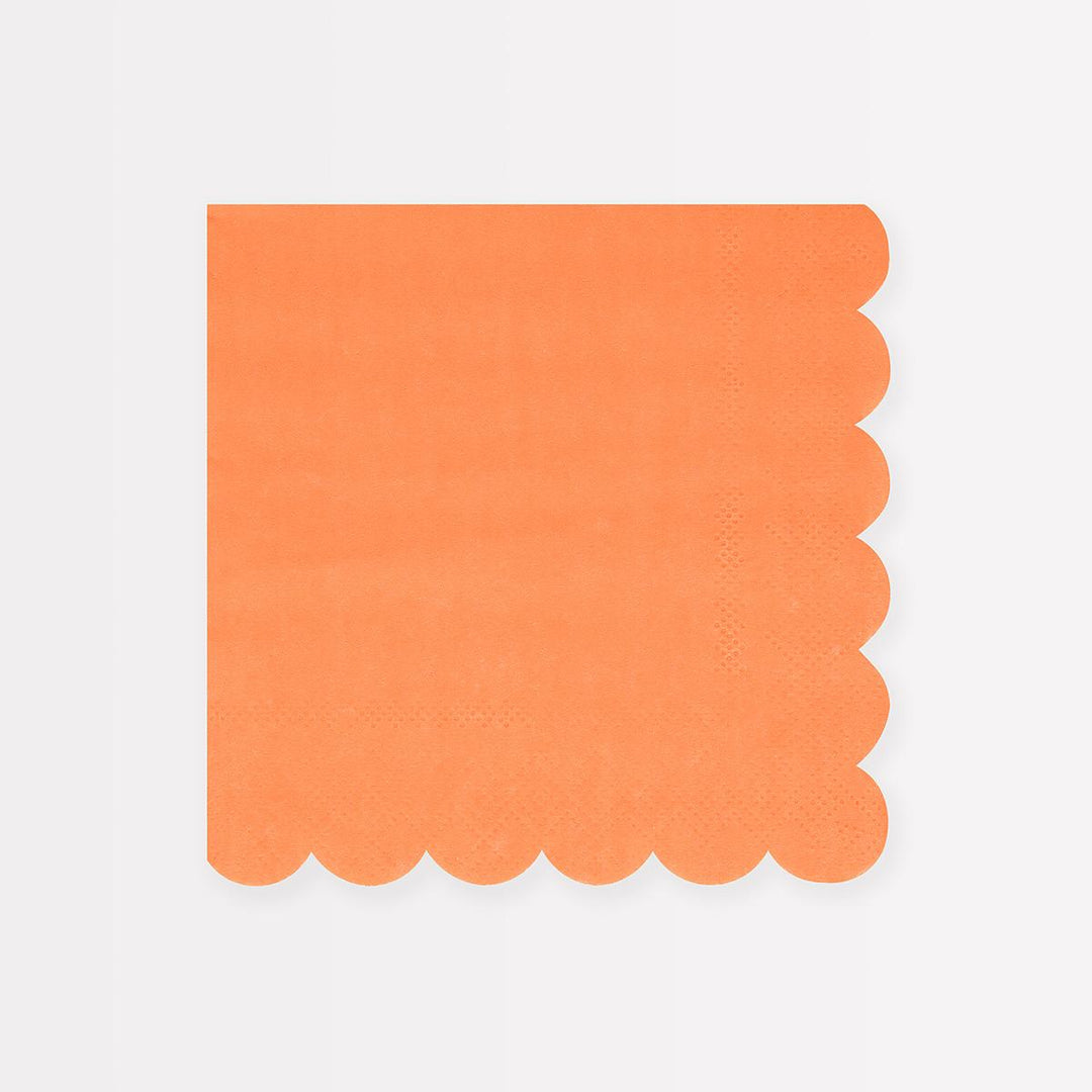 Papaya Large Party Napkins x 16 | Meri Meri party napkins Papaya Large Party Napkins x 16