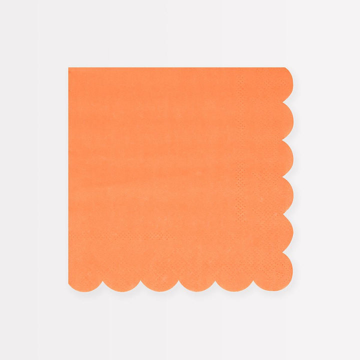 Papaya Large Party Napkins x 16 | Meri Meri party napkins Papaya Large Party Napkins x 16