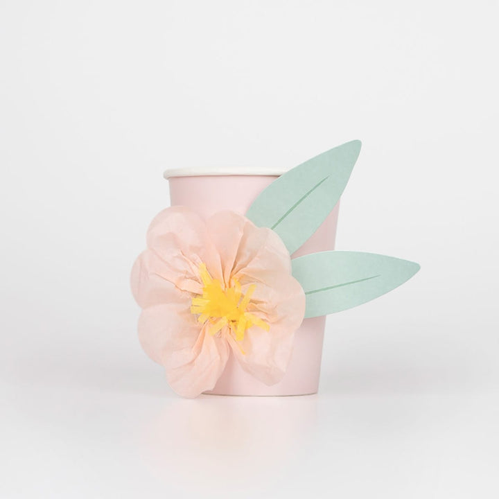 Paper Flower Party Cups x 8 | Meri Meri party cups Paper Flower Party Cups x 8