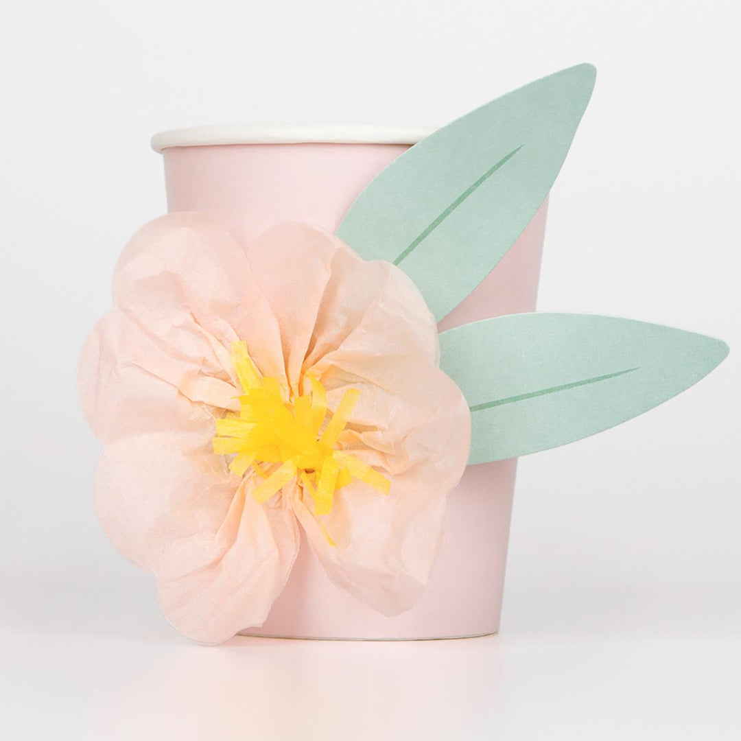 Paper Flower Party Cups x 8 | Meri Meri party cups Paper Flower Party Cups x 8