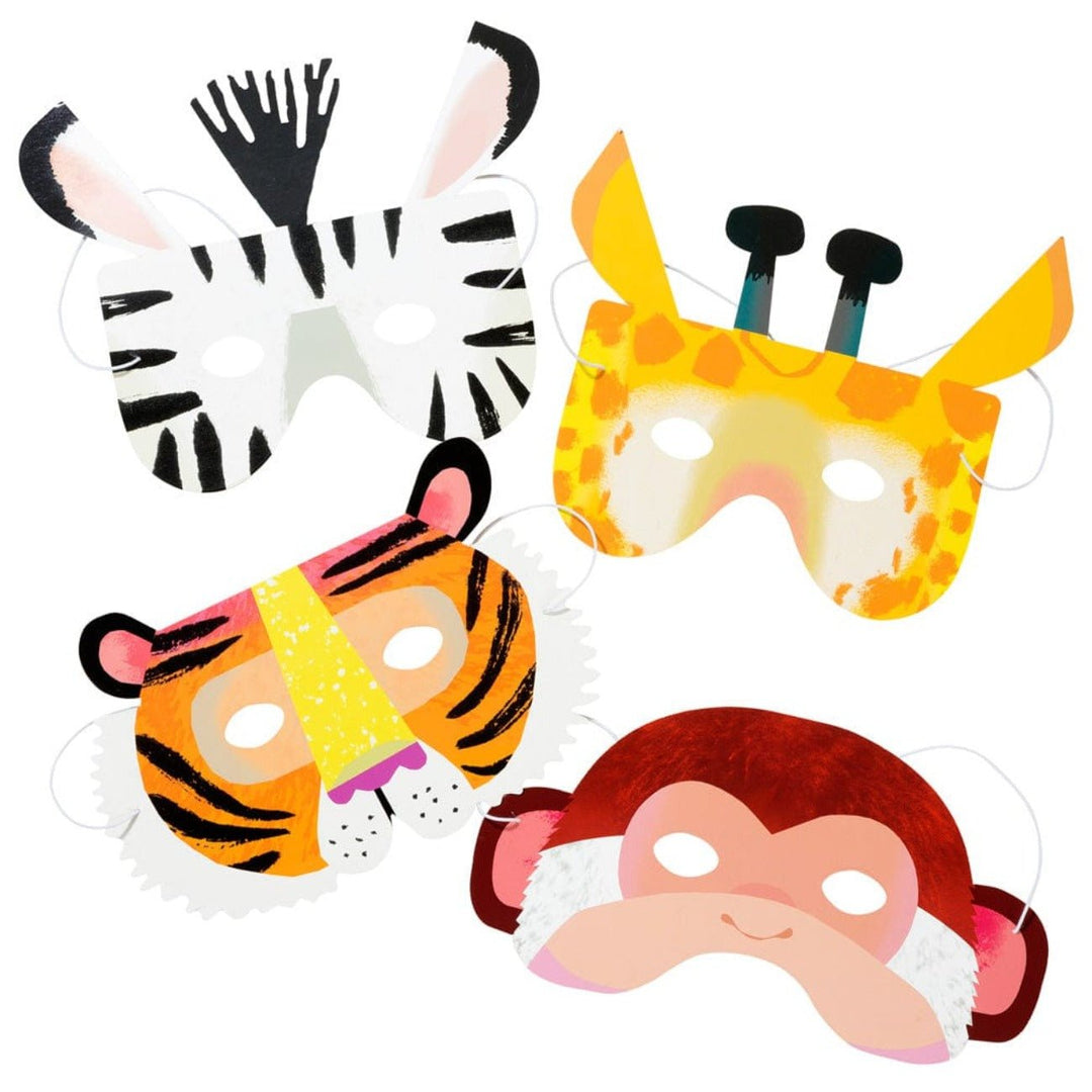 party masks Party Animals Paper Masks x 8