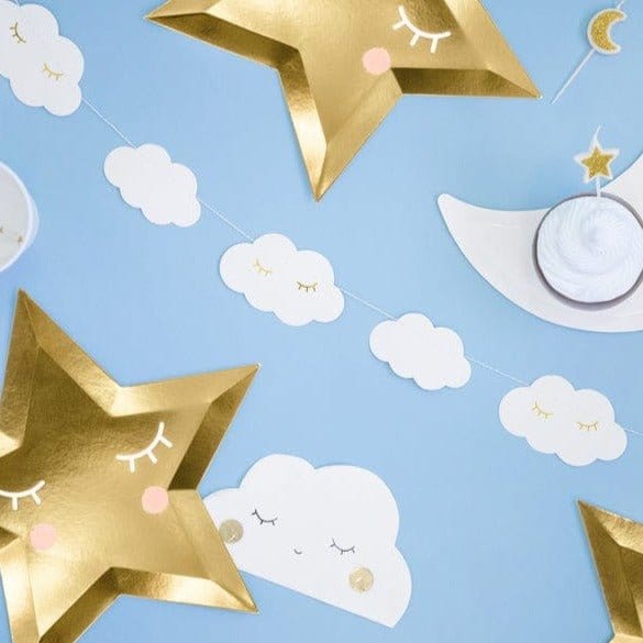 Party Deco - Little Clouds Paper Garland - 1.45m Banners Little Clouds Paper Garland - 1.45m