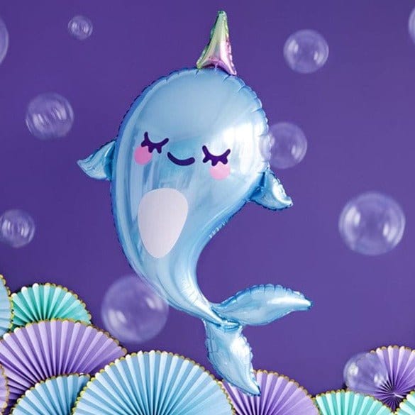 Party Deco Party Supplies - Narwhal Party Foil Balloon - Mermaid Party Decorations Balloons Narwhal Foil Balloon
