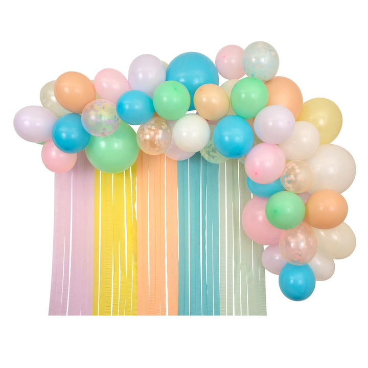 Pastel Balloon &amp; Streamer Garland Kit | Meri Meri Balloon Garlands Balloons Pastel Balloon &amp; Streamer Garland Kit (50 balloons)