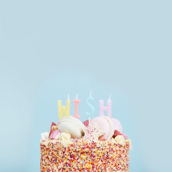Pastel Birthday Cake Wish Candles - Hootyballoo Party Supplies Pastel Birthday Wish Candles