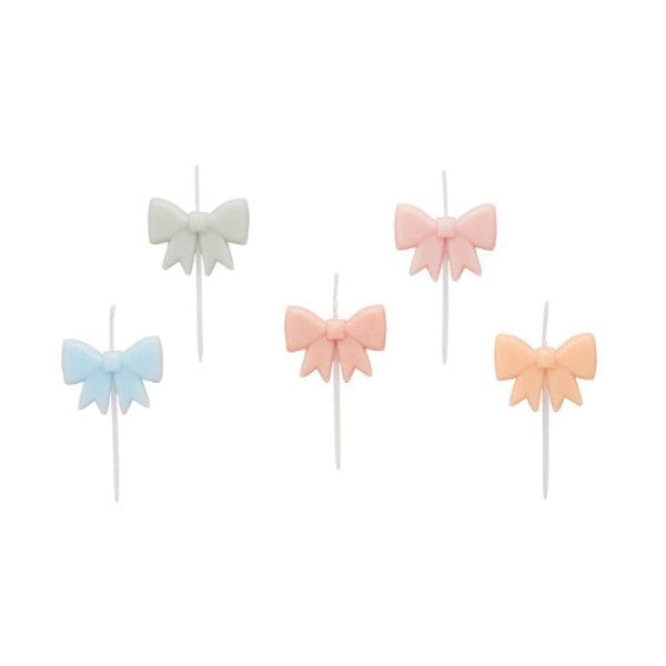 Pastel Bow Cake Candles x 5 Birthday Candles Pastel Bow Cake Candles x 5