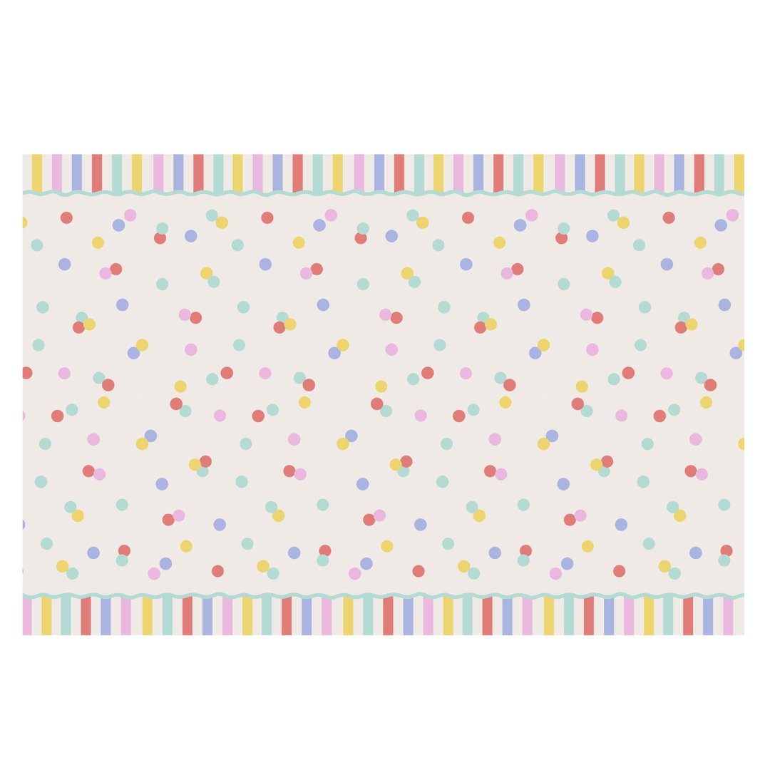 Pastel Confetti Party Tablecover | Polka Dot Paper Table Cover tablecover Pastel Confetti Party Tablecover - 180 x 120cm