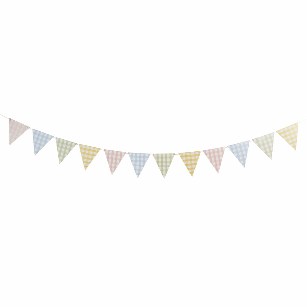 Pastel Gingham Bunting - 2.5m Bunting Pastel Gingham Bunting - 2.5m
