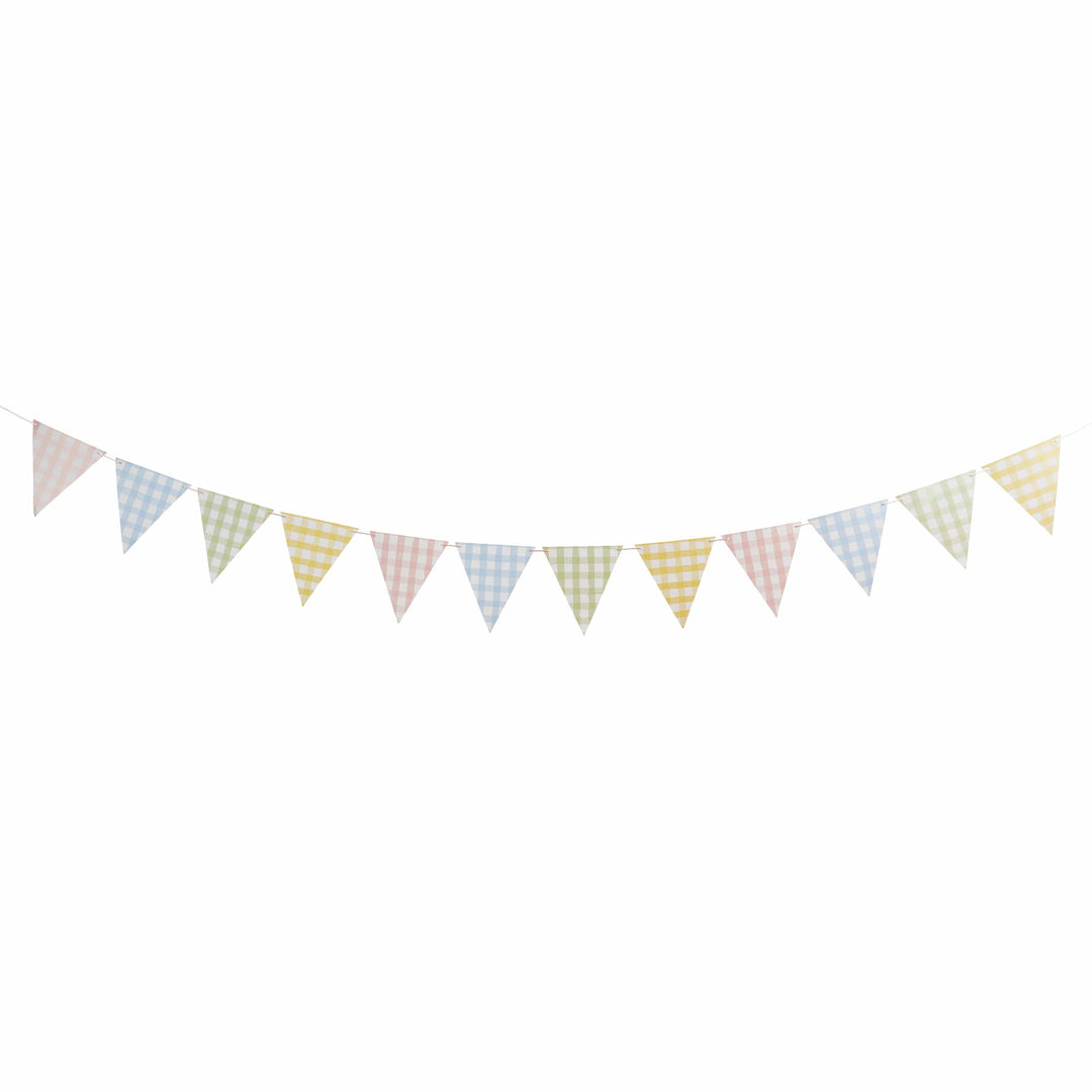 Pastel Gingham Bunting - 2.5m Bunting Pastel Gingham Bunting - 2.5m