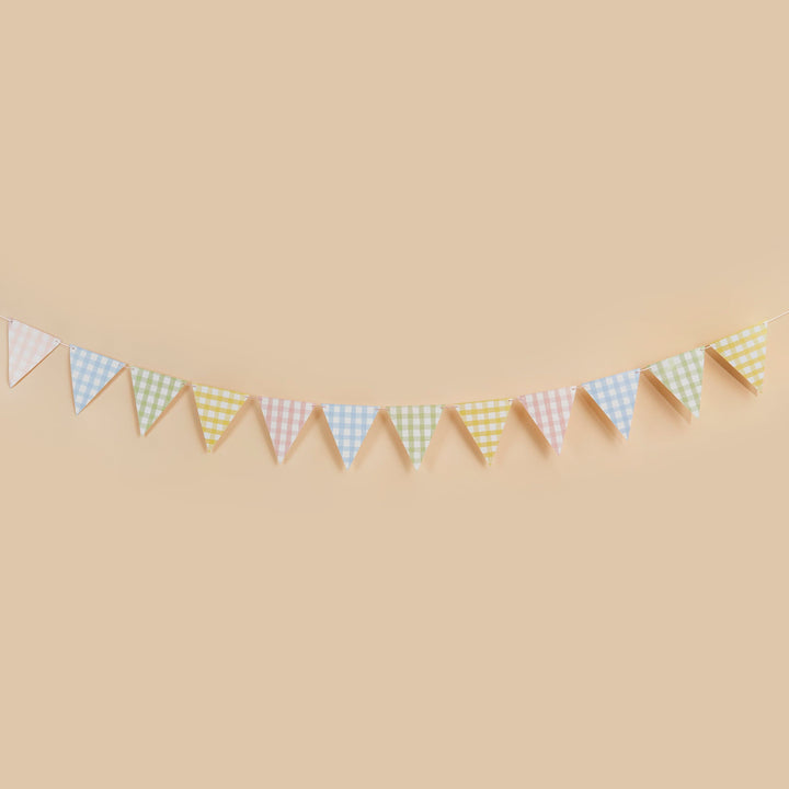 Pastel Gingham Bunting - 2.5m Bunting Pastel Gingham Bunting - 2.5m
