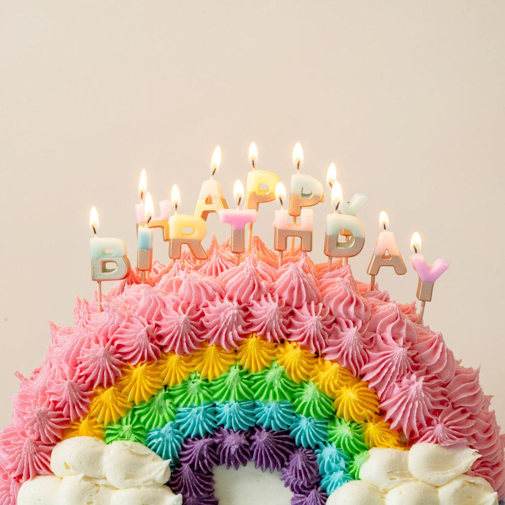 Pastel 'Happy Birthday' Cake Candles Birthday Candles Pastel 'Happy Birthday' Cake Candles