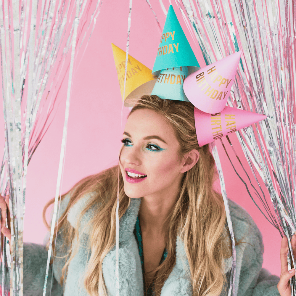 Pastel Happy Birthday Party Hats x 6 Party Hats Pastel Happy Birthday Party Hats x 6