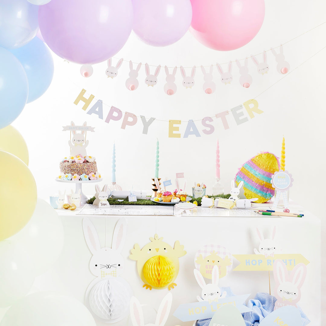 Pastel Happy Easter Banner Bunting Pastel Happy Easter Banner