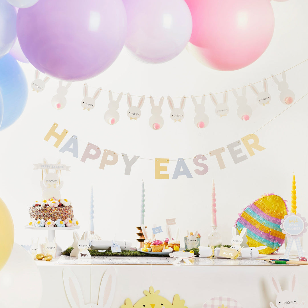 Pastel Happy Easter Banner Bunting Pastel Happy Easter Banner