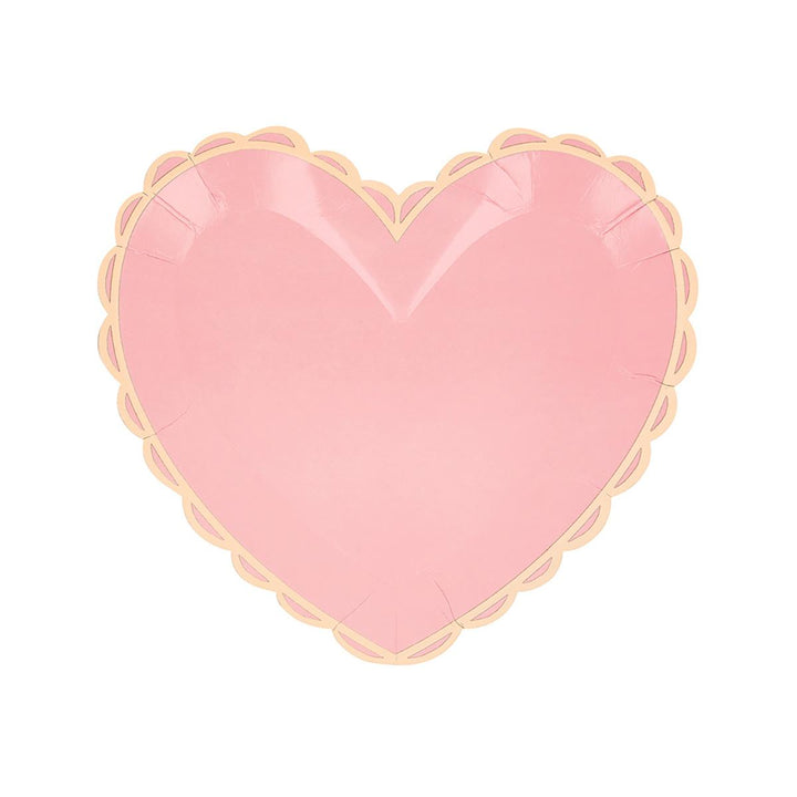 Pastel Heart Small Party Plates x 8 | Meri Meri party plates Pastel Heart Small Party Plates x 8