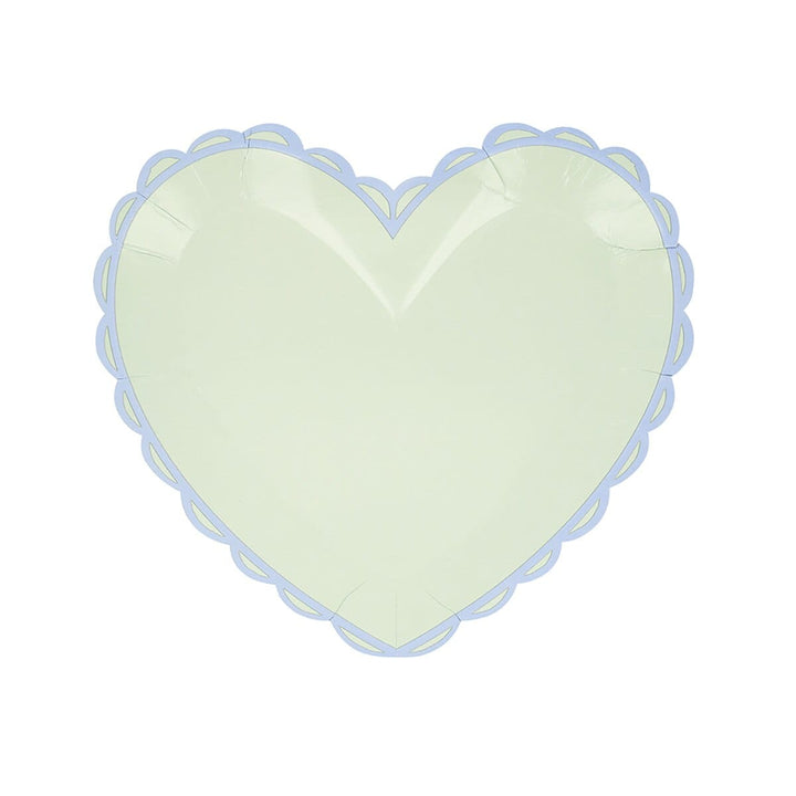 Pastel Heart Small Party Plates x 8 | Meri Meri party plates Pastel Heart Small Party Plates x 8