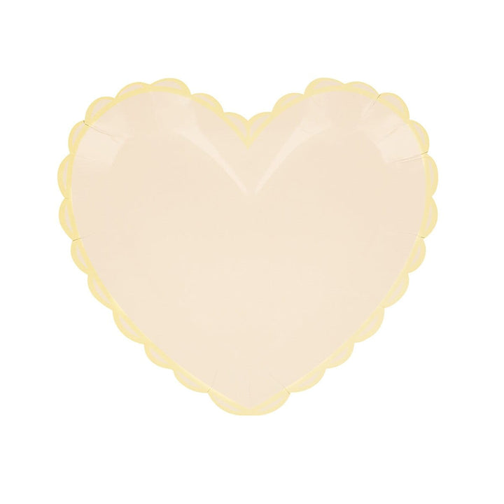Pastel Heart Small Party Plates x 8 | Meri Meri party plates Pastel Heart Small Party Plates x 8