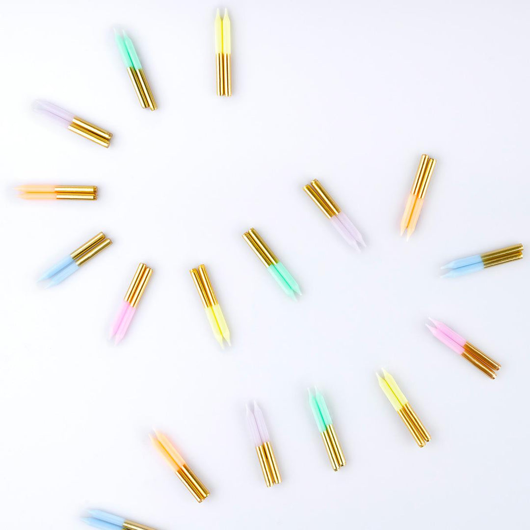 Pastel Mini Party Candles x 50 | Meri Meri Birthday Candles Pastel Mini Party Candles x 50