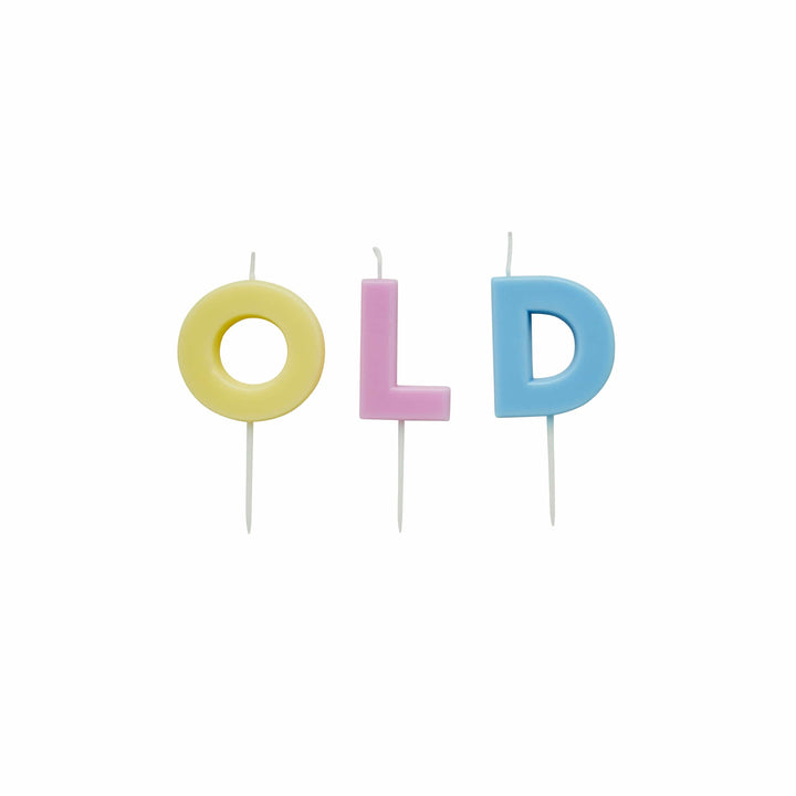Pastel Old Wax Candle | Birthday Party Supplies UK Birthday Candles Pastel Old Wax Candle