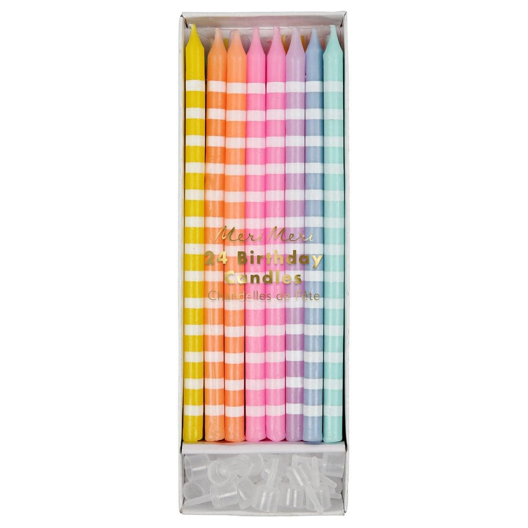 Pastel Party Candles x 24 | Meri Meri Birthday Candles Pastel Party Candles x 24