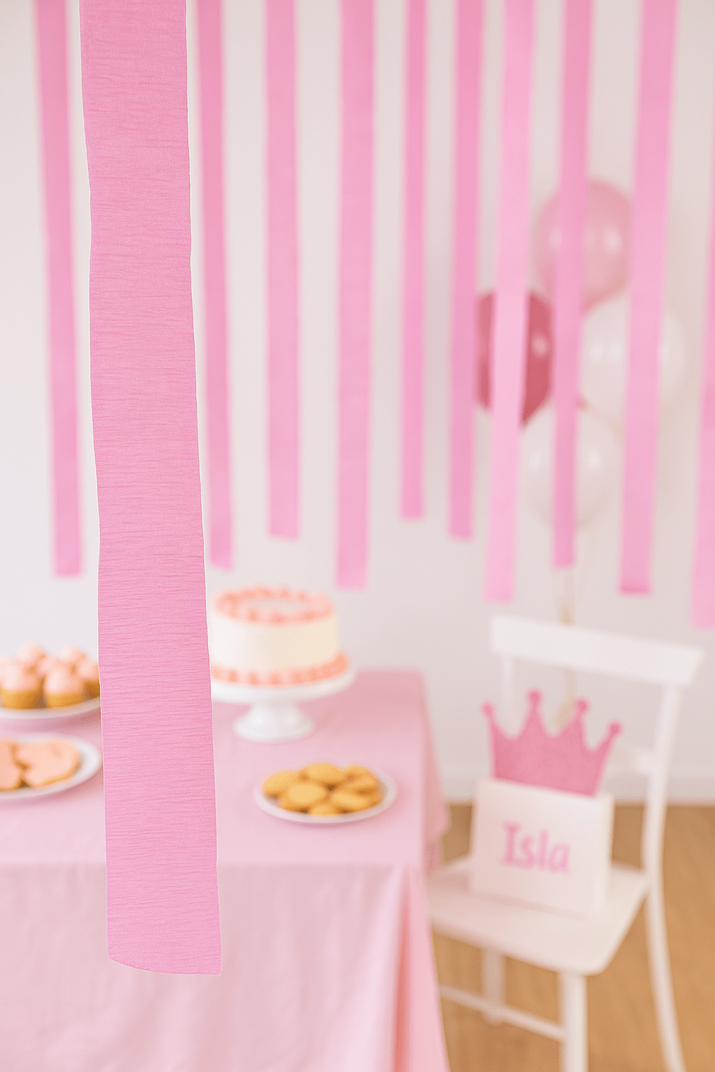 Pastel Pink Crepe Paper Streamer - 24m - Pink Party Decorations Paper Decoration Pastel Pink Crepe Paper Streamer - 24m