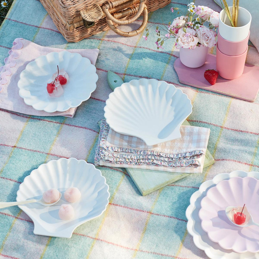 Pastel Ricrac Linen Napkins x 4 | Meri Meri Tableware Pastel Ricrac Linen Napkins x 4
