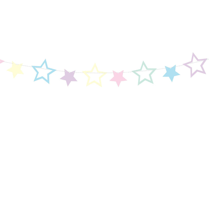 Pastel Star Garland - 1.4m Bunting Pastel Star Garland - 1.4m