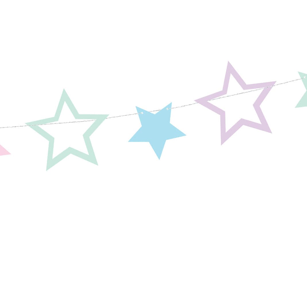 Pastel Star Garland - 1.4m Bunting Pastel Star Garland - 1.4m