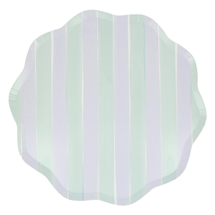 Pastel Stripe Dinner Party Plates x 8 | Meri Meri party plates Pastel Stripe Dinner Party Plates x 8