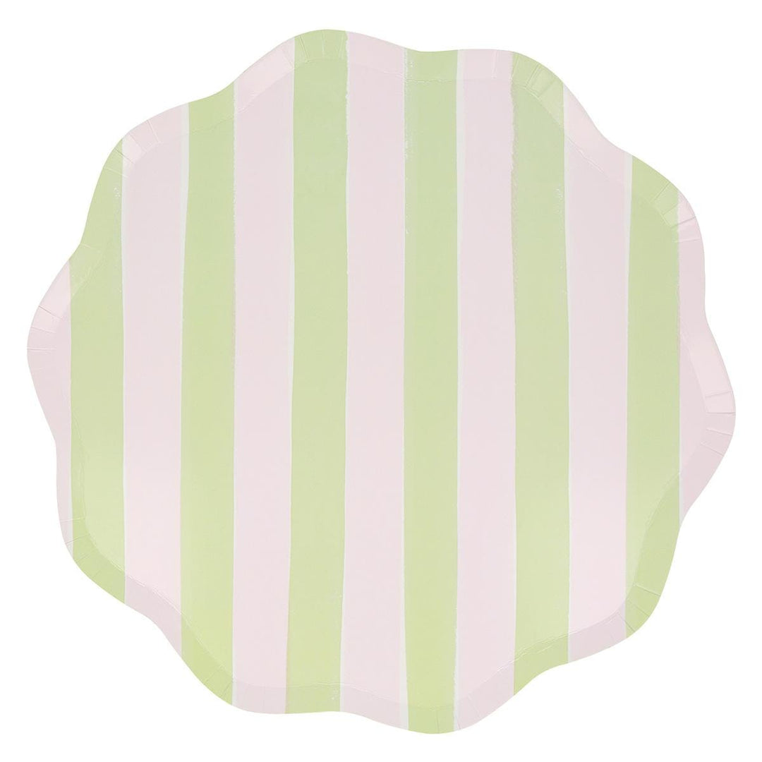 Pastel Stripe Dinner Party Plates x 8 | Meri Meri party plates Pastel Stripe Dinner Party Plates x 8