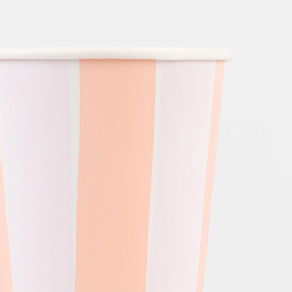 Pastel Stripe Party Cups x 8 | Meri Meri party cups Pastel Stripe Party Cups x 8