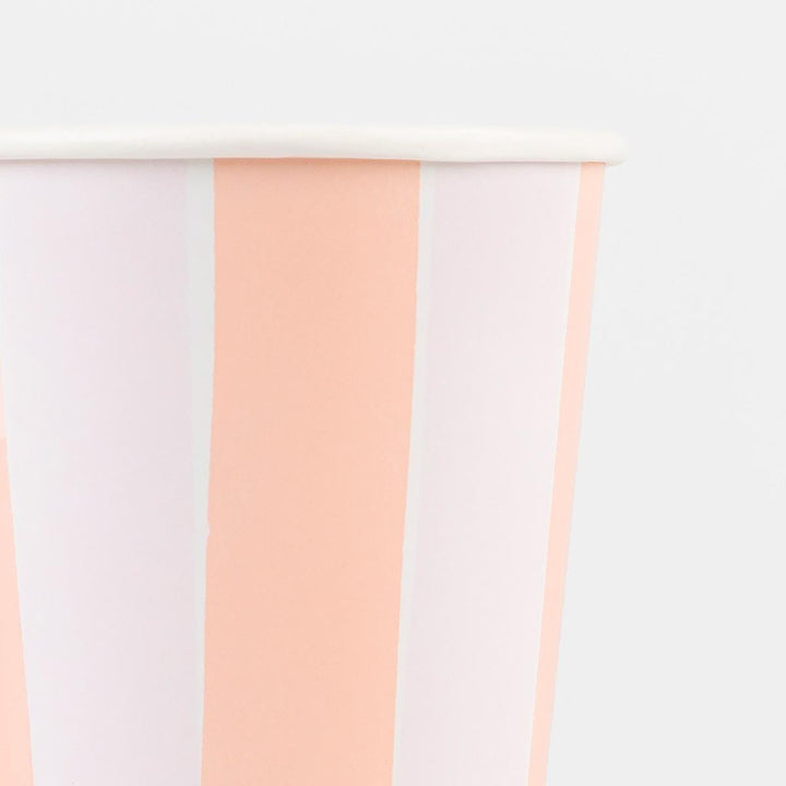 Pastel Stripe Party Cups x 8 | Meri Meri party cups Pastel Stripe Party Cups x 8