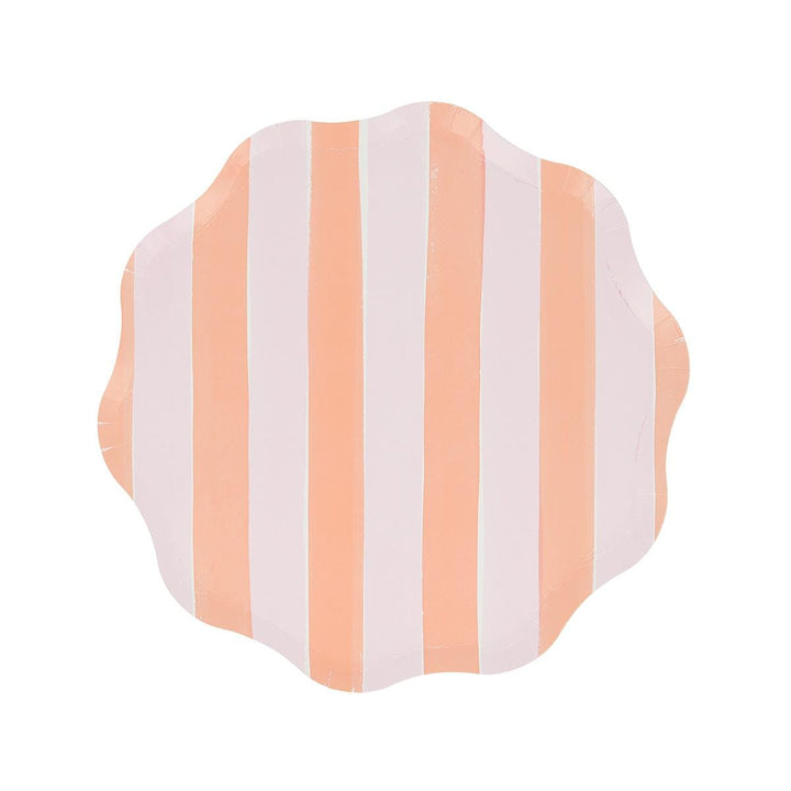 Pastel Stripe Side Party Plates x 8 | Meri Meri party plates Pastel Stripe Side Party Plates x 8