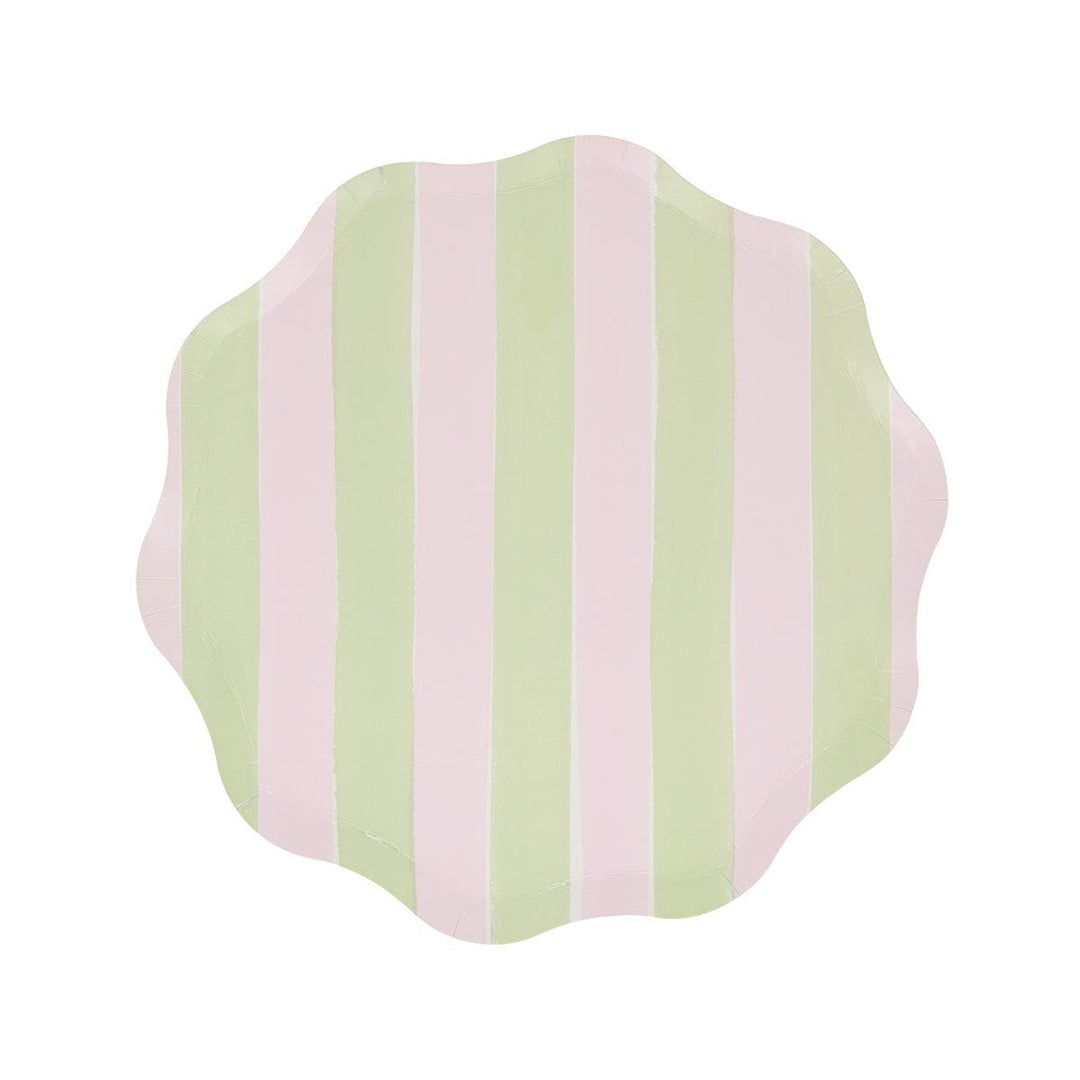 Pastel Stripe Side Party Plates x 8 | Meri Meri party plates Pastel Stripe Side Party Plates x 8