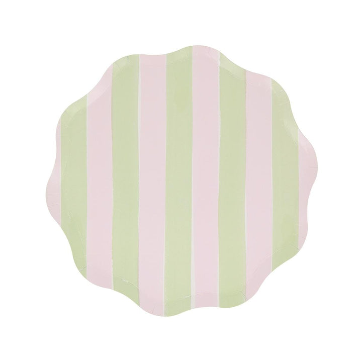 Pastel Stripe Side Party Plates x 8 | Meri Meri party plates Pastel Stripe Side Party Plates x 8