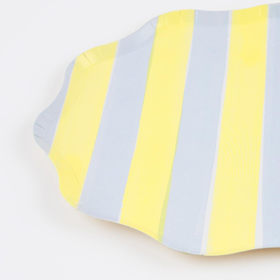Pastel Stripe Side Party Plates x 8 | Meri Meri party plates Pastel Stripe Side Party Plates x 8