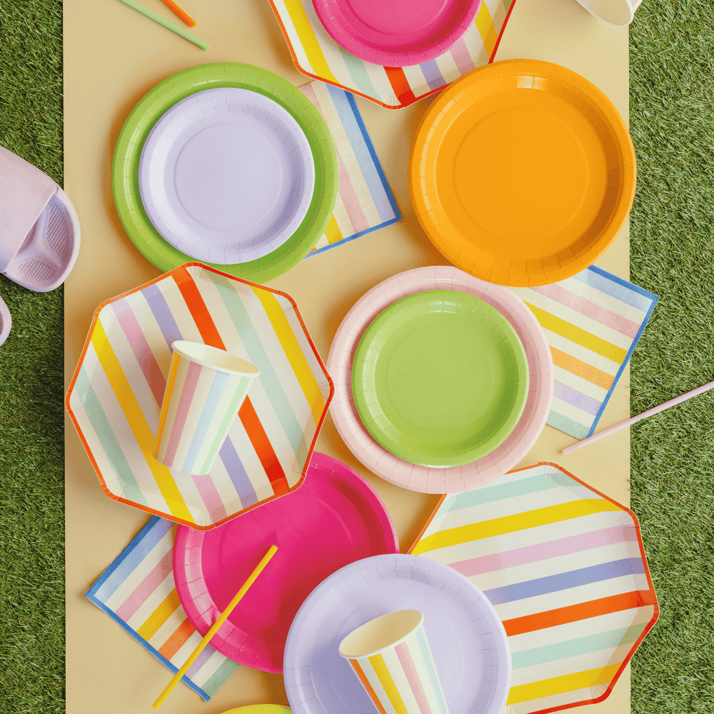 Pastel Stripes Napkins x 20 - Summer Party Supplies Paper Napkins Pastel Stripes Napkins x 20