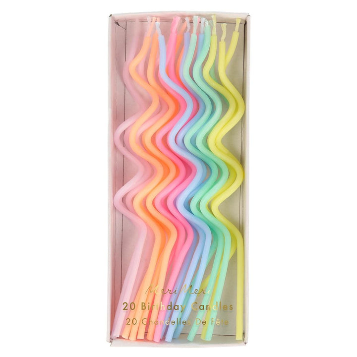 Pastel Swirly Party Candles x 20 | Meri Meri Birthday Candles Pastel Swirly Party Candles x 20
