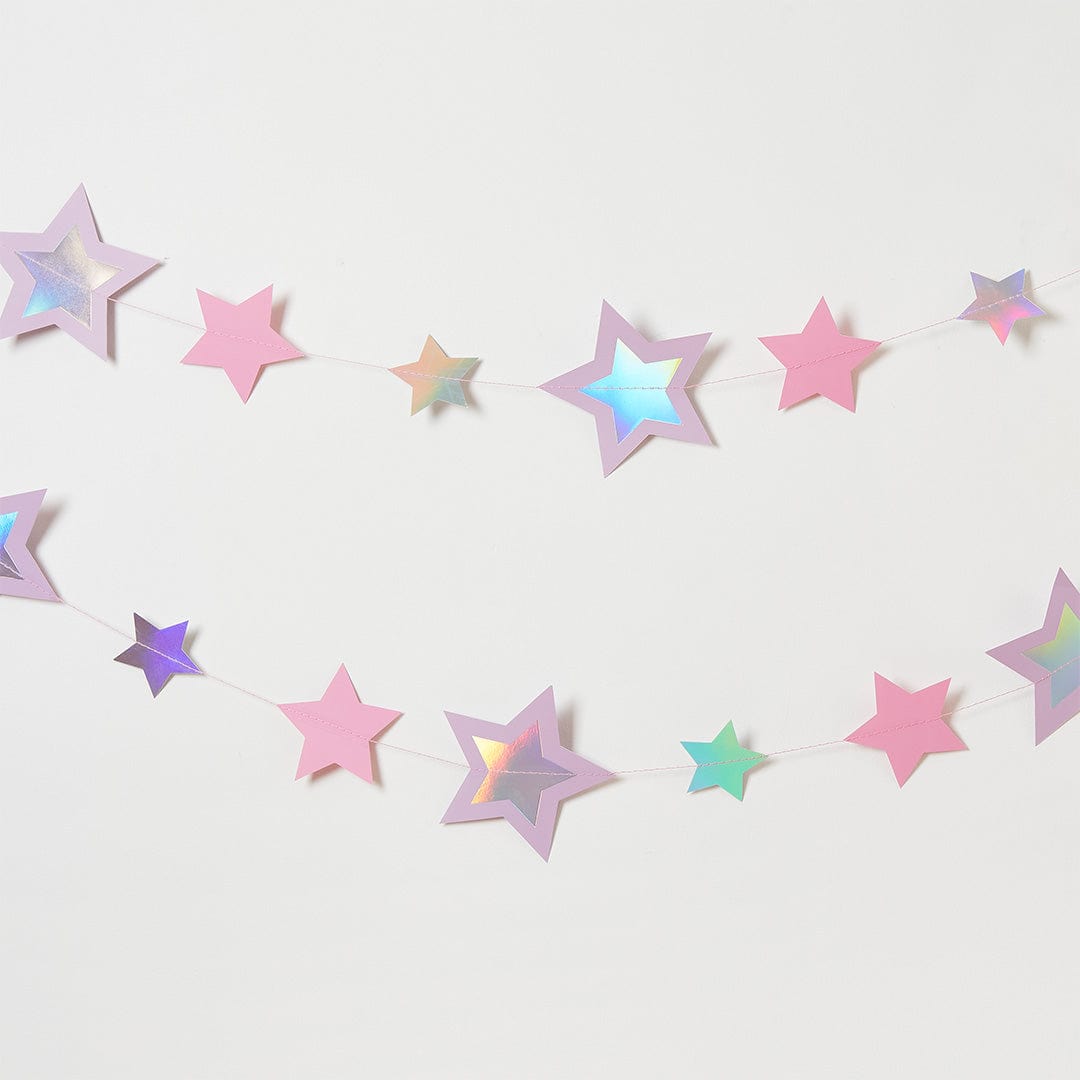 Bunting Pastel Trailing Stars Garland - 5m